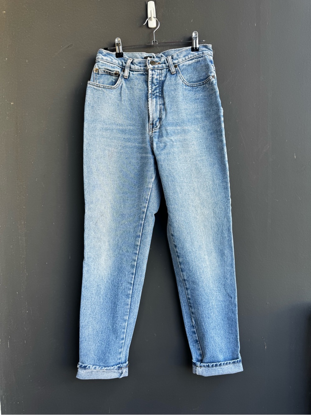 Vintage made in USA high-waisted blue denim jeans